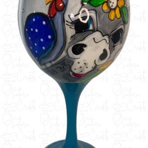 Wineglass Donkey Blue