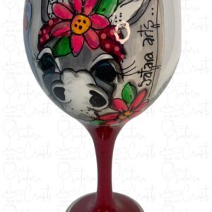 Wineglass Donkey Deep Red