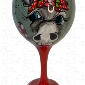 Wineglass Donkey Bright Red