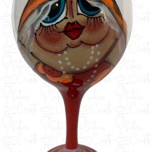 Wineglass Fatlady Orange