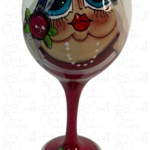 Gin Glass Red & White Stripes